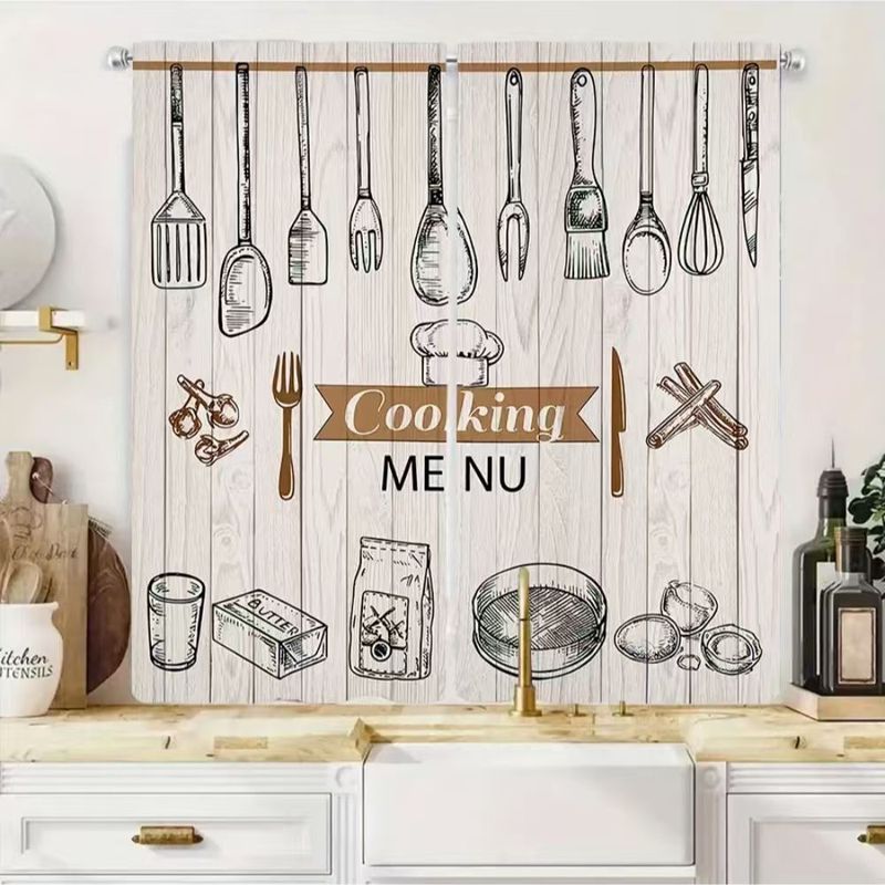 Home Cooking Cafe - Tende da cucina vintage VIKAMA con