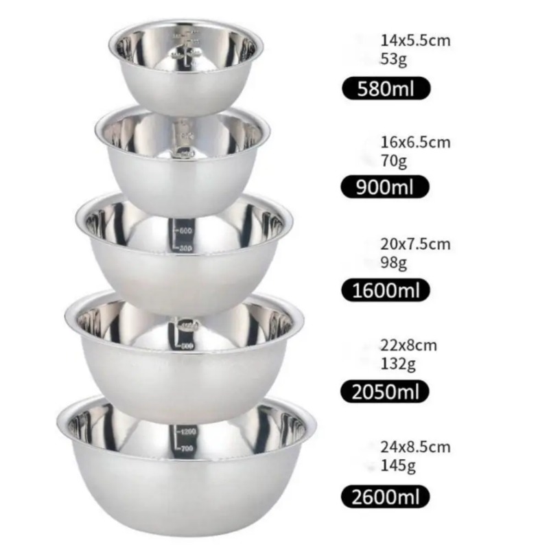 Home Cooking Supplies - Ciotole per miscelazione in acciaio inossidabile