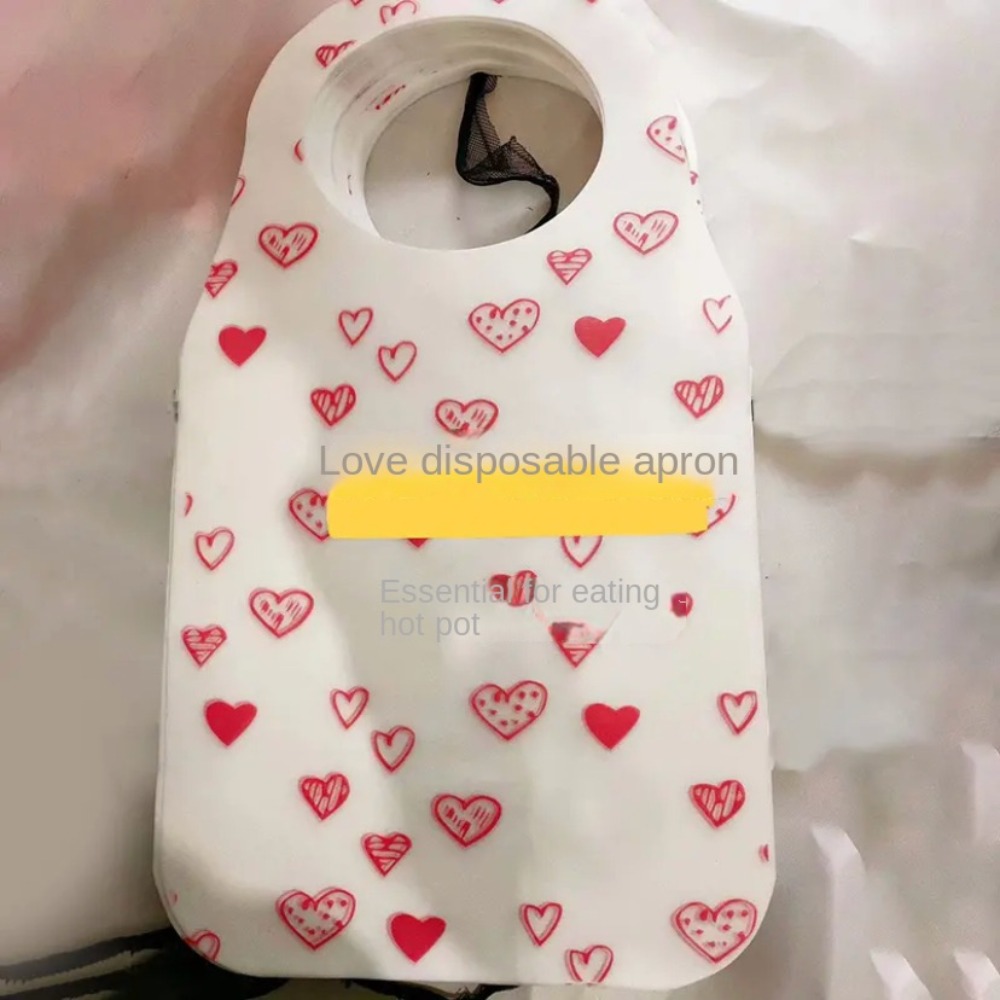 Home Cooking Oil Disposal - 10 Pz/borsa Portatile Cuore Stampato Grembiuli