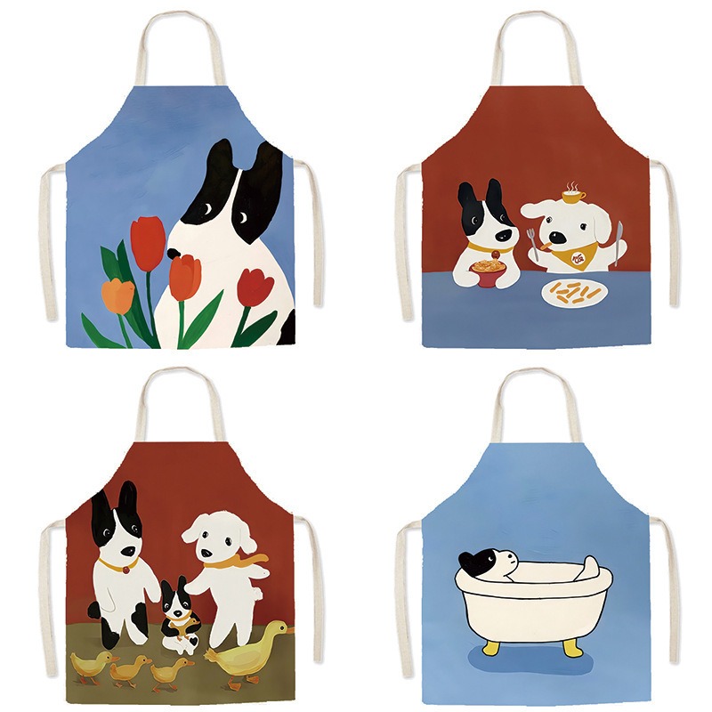 Home Cooking For Dogs - Grembiule in cotone e lino con