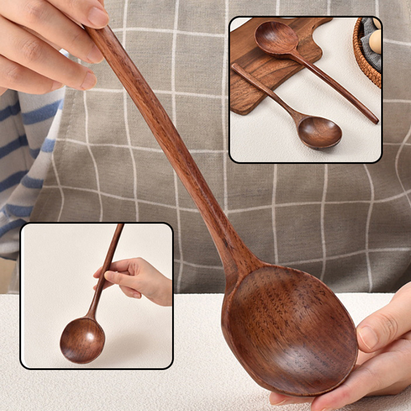 Home Cooking Supplies - Cucchiaio Lungo in Legno per Ramen,