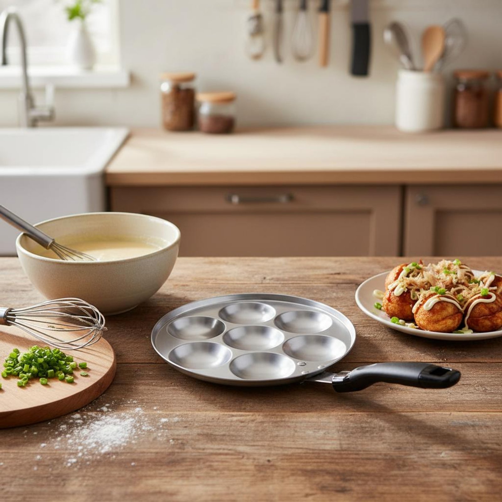 Takoyaki Pan Cast - Padella per Takoyaki Facile da Pulire,