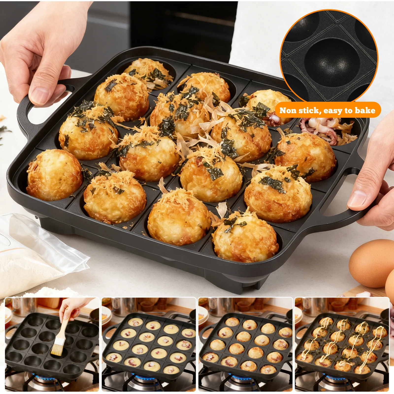 Padella per Takoyaki a 16 Fori - Takoyaki Pan Cast recensione e prezzo