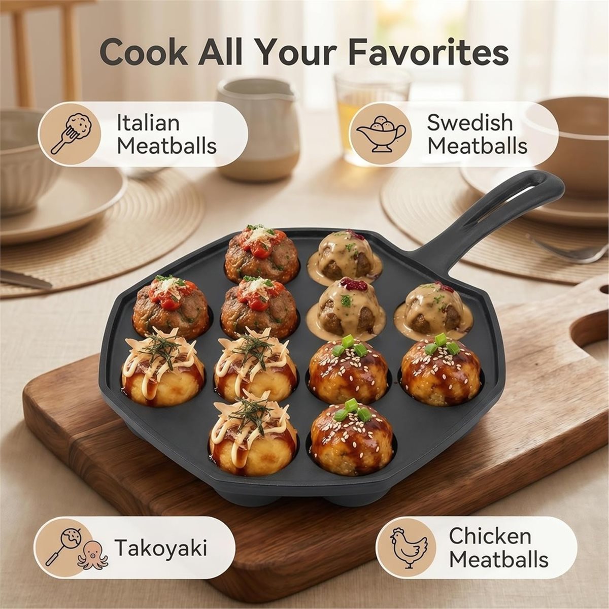 Padella in Ghisa per Takoyaki  - Takoyaki Pan Cast recensione e prezzo